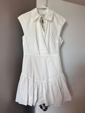 Milly Gabby Poplin White  Dress